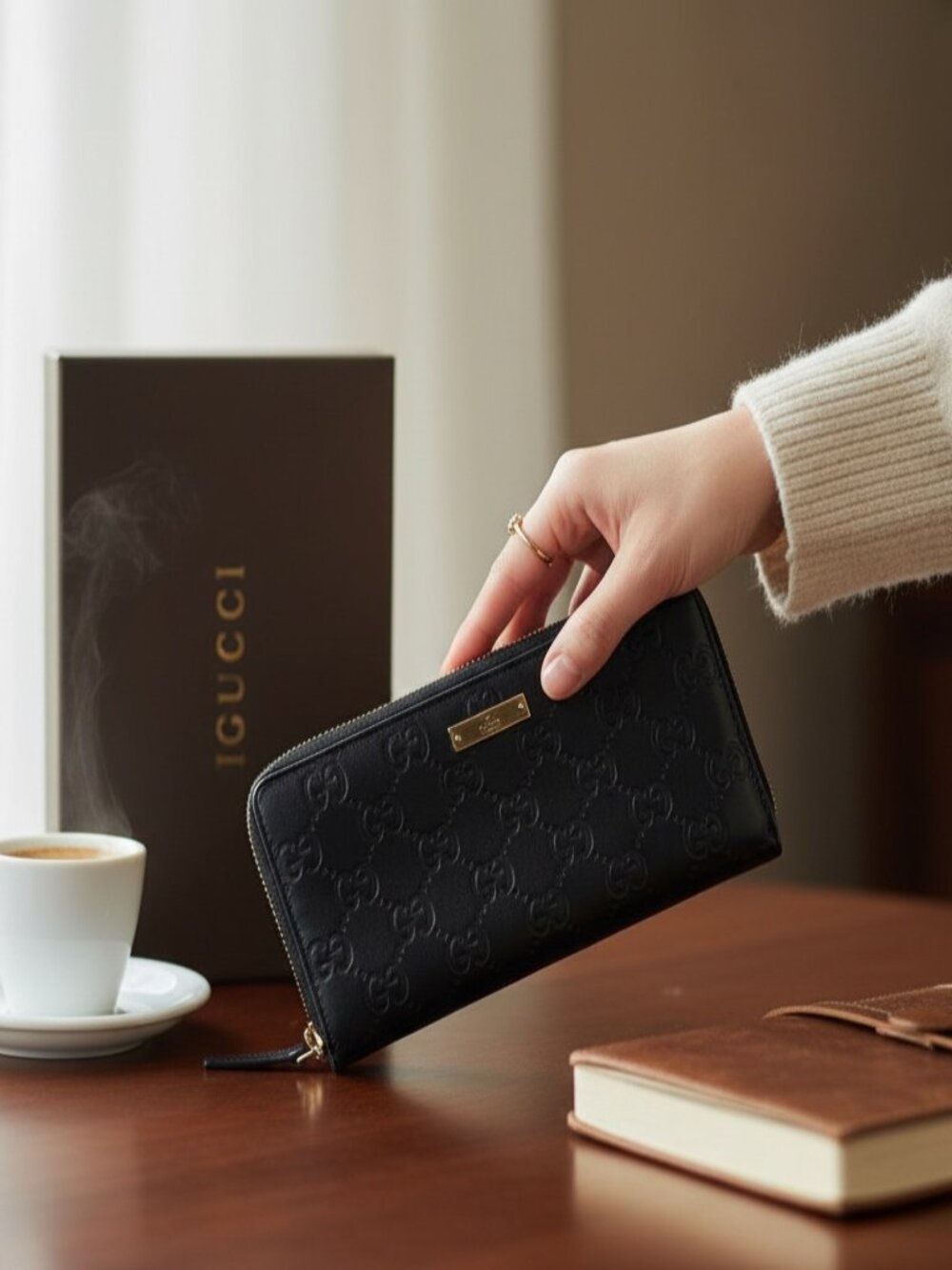 GUCCI Guccissima Leather Zip-Around Wallet. P0087 - Picture 2 of 15